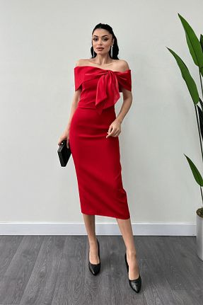 لباس مجلسی و فارغ التحصیلی قرمز زنانه بدون آستین giyimmasalı - کد 895690370