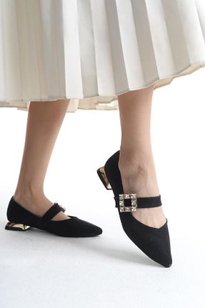 کفش پاشنه بلند کلاسیک مشکی زنانه چرم مصنوعی Moda Değirmeni - کد 895780993