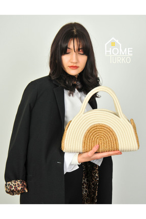 کیف دستی بژ زنانه سایز متوسط HomeTurko - کد 895750110