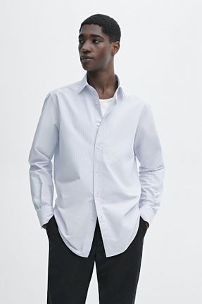 پیراهن آبی مردانه رگولار Massimo Dutti - کد 895740004