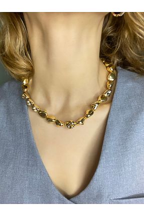 گردنبند استیل ( فولاد ) بژ زنانه استیل (فولاد) Acra Jewelry - کد 895787259