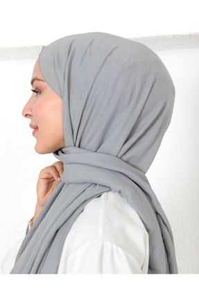 شال طوسی زنانه پنبه ای FATELLA - کد 895787630