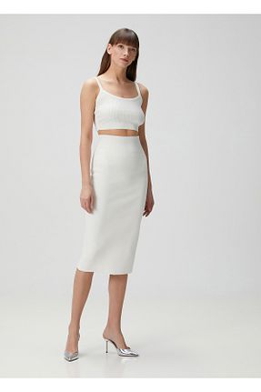 دامن سفید زنانه پلی استر Victoria Beckham - کد 897155448