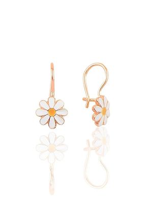 گوشواره نقره نارنجی بچه گانه 925 عیار jelux silver - کد 893595114