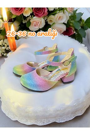 کفش پاشنه بلند کلاسیک رنگی بچه گانه پارچه PATİK BEBE - کد 773321837