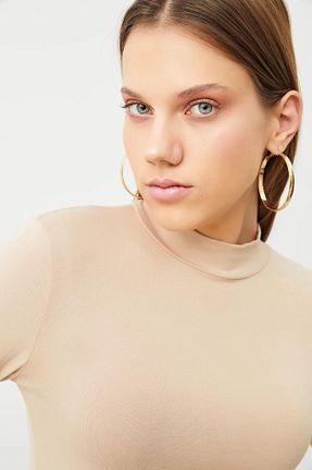 بادی بژ زنانه یقه ایستاده Hür - کد 895837720