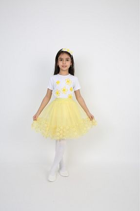 ست بالاتنه و پائین تنه زرد بچه گانه بافتنی Nacar - کد 897201134