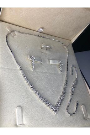 ست نقره سفید زنانه زیرکن vogutima jewelery&silver by timuçin mavili - کد 466131488