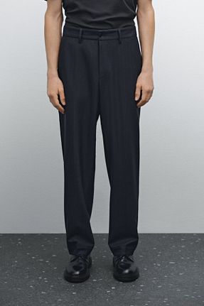 شلوار سرمه ای مردانه پلی استر Massimo Dutti - کد 888830334