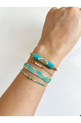 دستبند جواهر سبز زنانه منجق NevoAccessory - کد 895882126