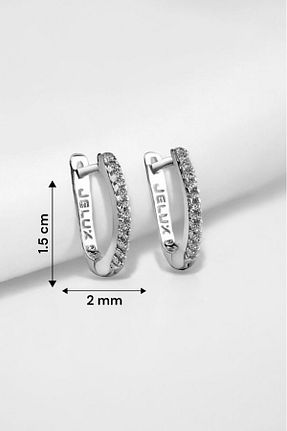 گوشواره نقره رنگی زنانه 925 عیار jelux silver - کد 194350712