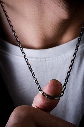 گردنبند نقره سبز مردانه 925 عیار Ricco Jewellery - کد 895883301
