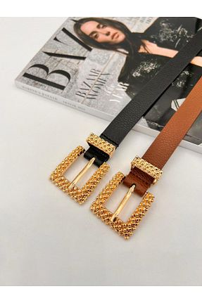کمربند مشکی زنانه چرم مصنوعی MODAM HİFA - کد 895883427