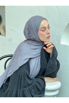 شال طوسی زنانه پنبه ای Modakaşmir - کد 895901433