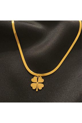 گردنبند استیل ( فولاد ) طلائی استیل (فولاد) Zeyn - کد 895917534
