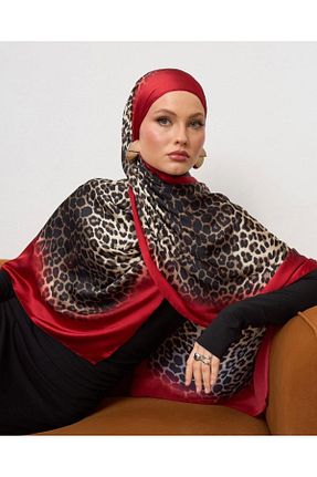 شال قرمز زنانه ویسکون Organic Scarfs - کد 888519477