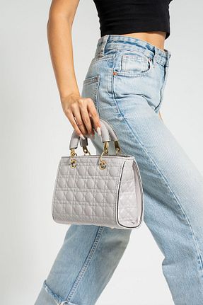 کیف دستی طوسی زنانه سایز متوسط NBİBAGS - کد 774774844