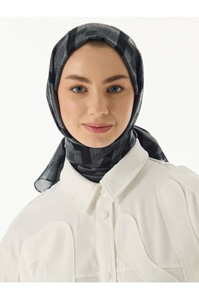 شال طوسی زنانه ابریشم FENZA SCARF - کد 895918977