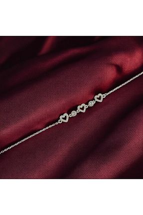 دستبند نقره طوسی زنانه 925 عیار KURAL TİCARET - کد 893493178