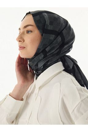 شال طوسی زنانه ابریشم FENZA SCARF - کد 895918977