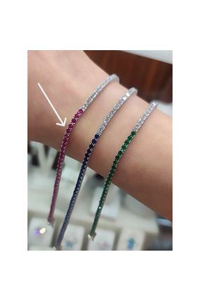 دستبند نقره زرشکی زنانه 925 عیار lpsankara - کد 895918749