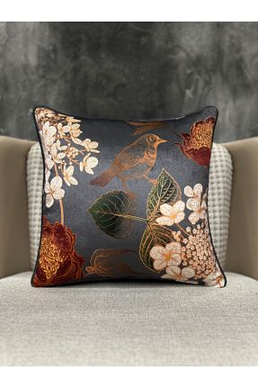 کوسن و روکش کوسن طوسی مخمل Fabricland - کد 662692455