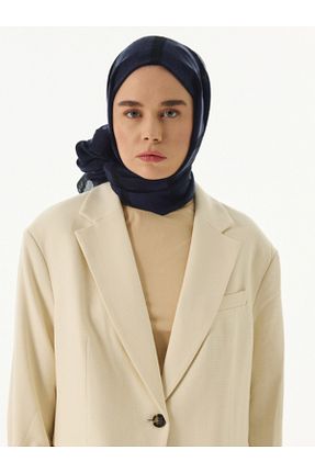 شال سرمه ای زنانه ابریشم FENZA SCARF - کد 895918913