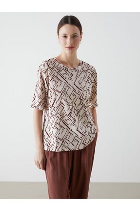 تیشرت نباتی زنانه Relaxed LC Waikiki - کد 895969219