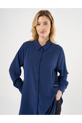 پیراهن حجاب سرمه ای زنانه رگولار Kayra - کد 895978796
