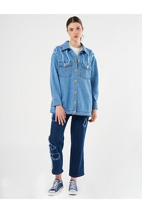 کت حجاب آبی زنانه رگولار KYR - کد 895978637