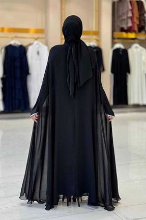 لباس مجلسی حجاب مشکی زنانه یقه ایستاده Bym Fashion - کد 897213763