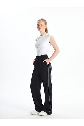 شلوار کرمگن مشکی زنانه سایز بزرگ LC Waikiki - کد 896006890