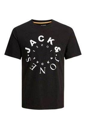 تیشرت مشکی مردانه یقه دوچرخه Jack & Jones - کد 896004521