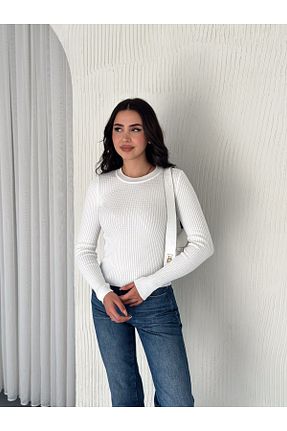 بلوز سفید زنانه ساده Fanori Woman - کد 896017491