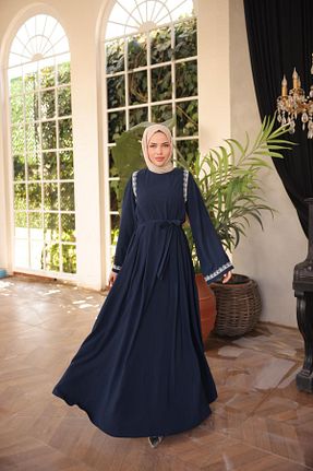 لباس حجاب سرمه ای زنانه رگولار Nissra - کد 896011658