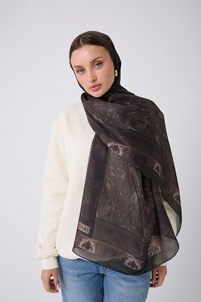 شال قهوه ای زنانه OKAY SCARFS - کد 896018357