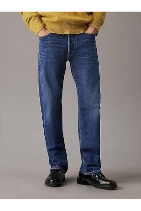 شلوار جین سرمه ای مردانه پاچه ساده Calvin Klein - کد 897231769