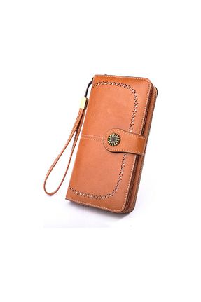 کیف پول قهوه ای زنانه سایز متوسط silabor - کد 896029701