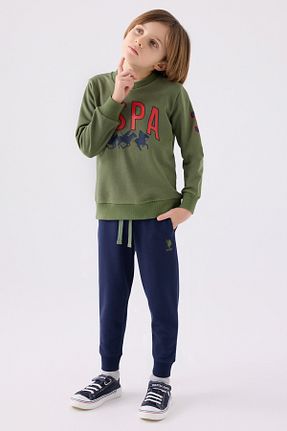 ست لباس راحتی خاکی بچه گانه ساده U.S. Polo Assn. - کد 897239674