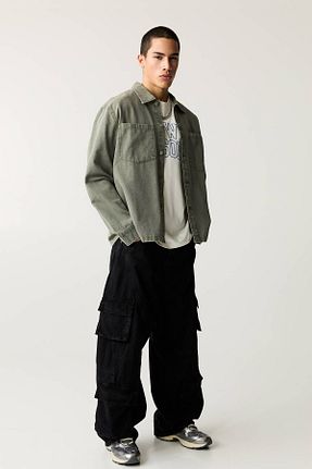 پیراهن خاکی مردانه رگولار Pull & Bear - کد 895658565