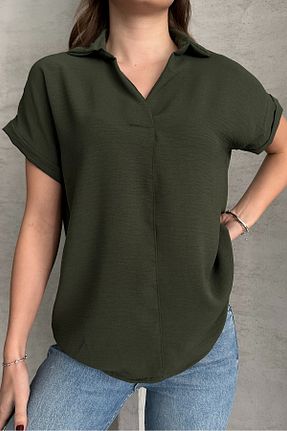پیراهن خاکی زنانه اورسایز macharel jeans - کد 896026935