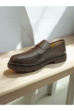 کفش کژوال قهوه ای مردانه چرم خالص BABUCCİ - کد 896032985