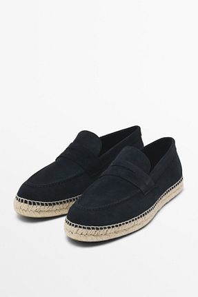 کفش اسپادریل آبی مردانه چرم خالص Massimo Dutti - کد 896040875