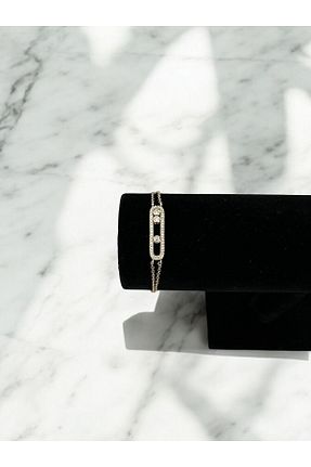 دستبند استیل (فولاد) طلائی زنانه استیل (فولاد) Asteria Jewelry - کد 855084137