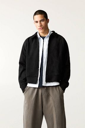 کت مشکی مردانه Bomber Pull & Bear - کد 896053736