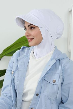 کلاه شنای حجاب سفید زنانه Aisha