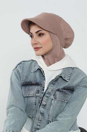 کلاه شنای حجاب قهوه ای زنانه Aisha