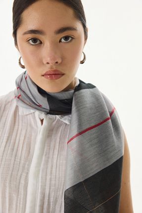 شال طوسی زنانه FENZA SCARF - کد 896058481