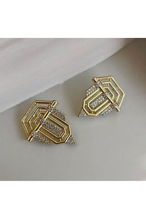 گوشواره استیل (فولاد) طلائی زنانه استیل (فولاد) Genel Markalar - کد 836933419