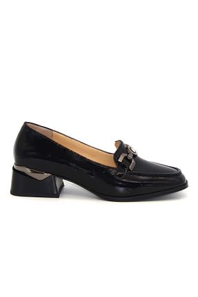 کفش لوفر مشکی زنانه چرم خالص Gizzelli shoes - کد 886704776